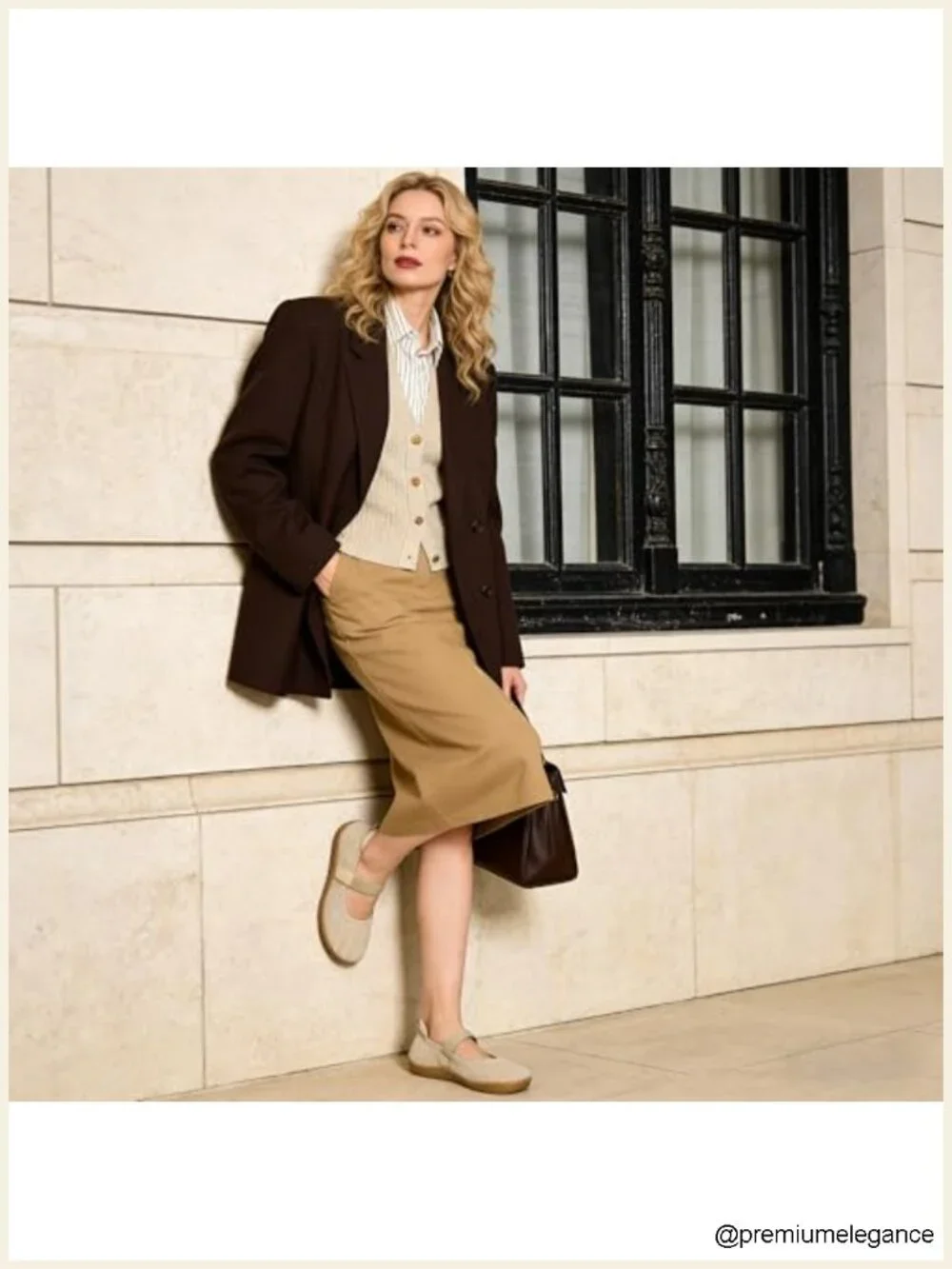 Knit Mary Jane Flats with Wide Toe Box - Comfortable Slip-On Office Flats
